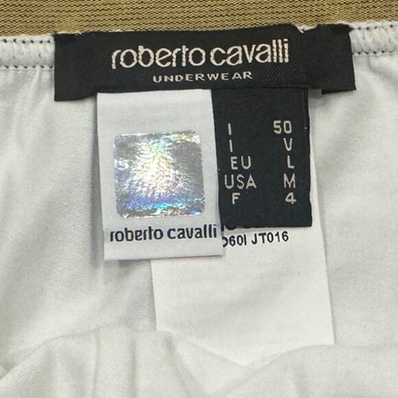 13-69 ROBERTO CAVALLI Men's NWT Cotton Boxer Brief Underwear White M - Picture 5 of 7